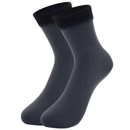 Cozy Velvet Winter Socks for Women - Thick, Soft, and Stylish Plush Footwear in Solid Colors