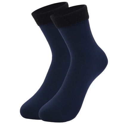 Cozy Velvet Winter Socks for Women - Thick, Soft, and Stylish Plush Footwear in Solid Colors