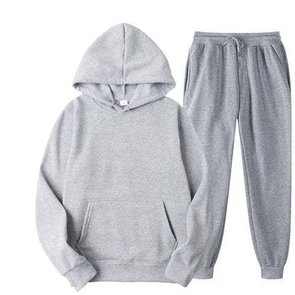 Elevate Your Workout with Our Stylish Women's Autumn Tracksuit - Cozy Hooded Pullover & Fleece Jogger Set
