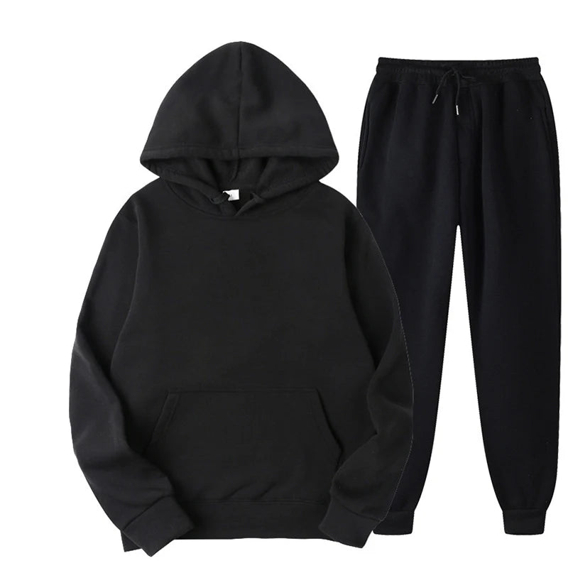 Elevate Your Workout with Our Stylish Women's Autumn Tracksuit - Cozy Hooded Pullover & Fleece Jogger Set